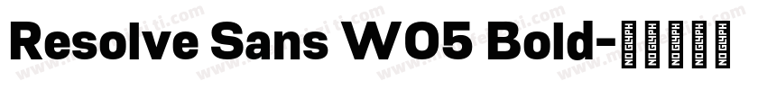 Resolve Sans W05 Bold字体转换
